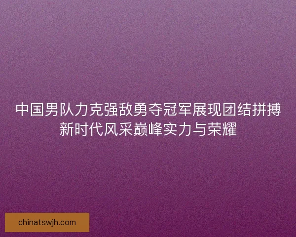 中国男队力克强敌勇夺冠军展现团结拼搏新时代风采巅峰实力与荣耀
